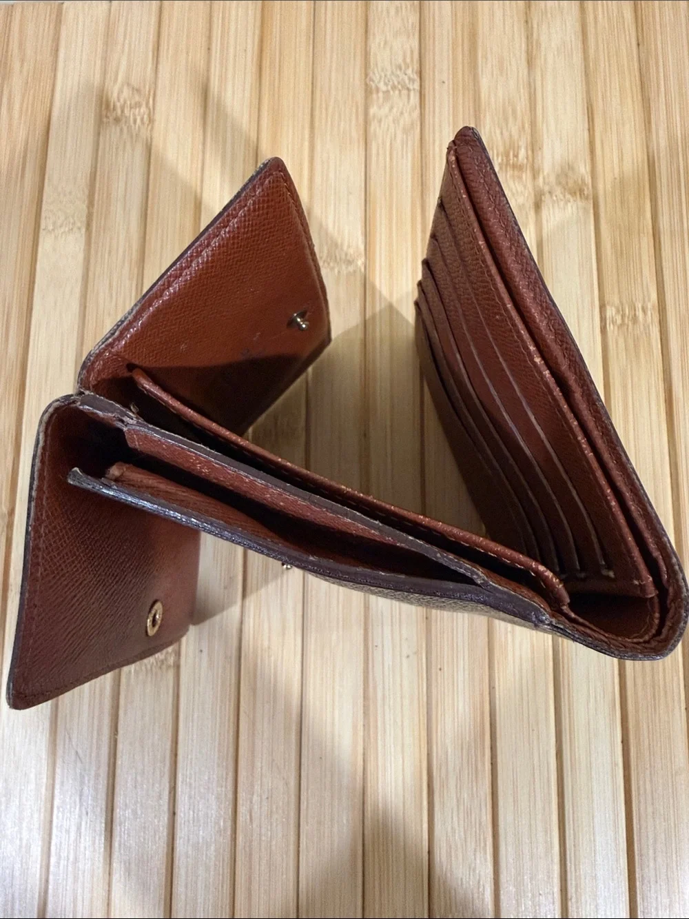Louis Vuitton Monogram Canves trifold wallet Louis Vuitton cardholder Authentic